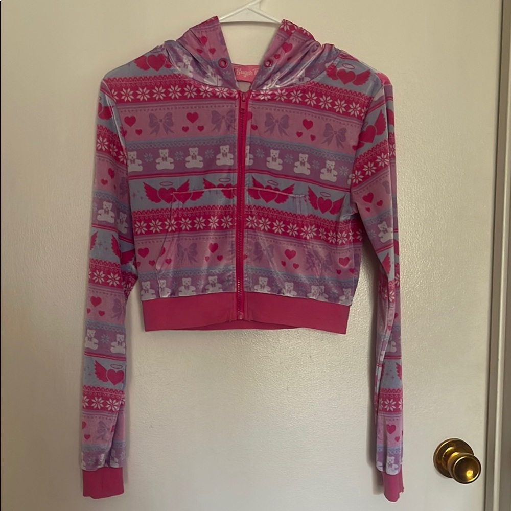 Sugar Thrillz Pink and Purple Patterned Jacket
